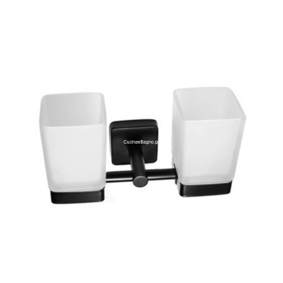 KARAG Quattro Nero Opaco Ποτηροθήκη Διπλή Επίτοιχη 485555