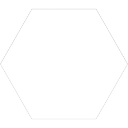 Basic White Hex 22x25 Porcellanato Εξάγωνο Λευκό