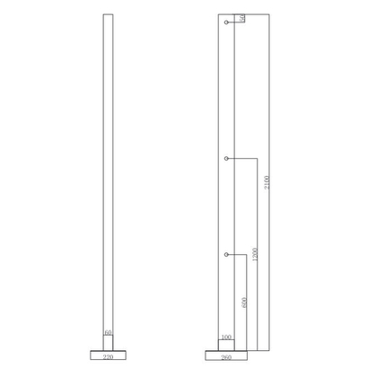 KARAG EOLOS S-9813 Κολώνα Ντους Εξωτερικού Χώρου AISI 304