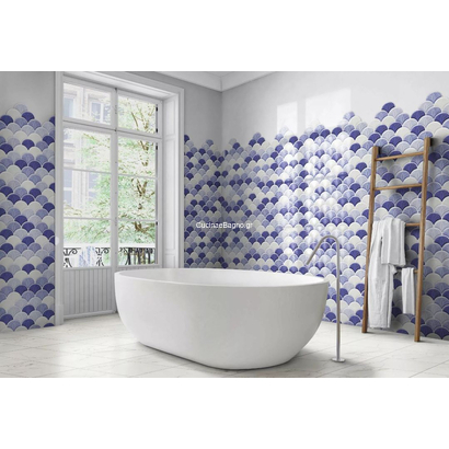 Scale Shell Blue 30x30 Porcellanato Δαπέδου & Τοίχου Διακοσμητικό