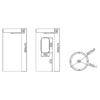 KARAG 4609F-LG 38x38 Νιπτήρας Ανοξείδωτος ORO