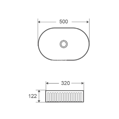 Karag LT 2285 Νιπτήρας 50x32 Επιτραπέζιος