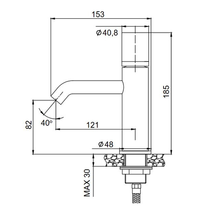 KARAG Joan Brass Pattern 24601-424A-BP Μπαταρία Νιπτήρα