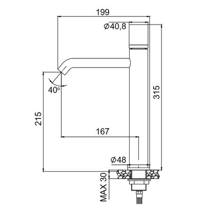 KARAG Joan Brass Pattern 24615-424A-BP Μπαταρία Νιπτήρα Επιτραπέζια
