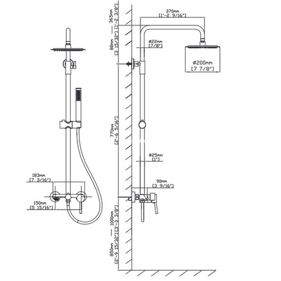 Karag Artemis CF031M Στήλη Ντουζιέρας Χρωμέ Με Μπαταρία