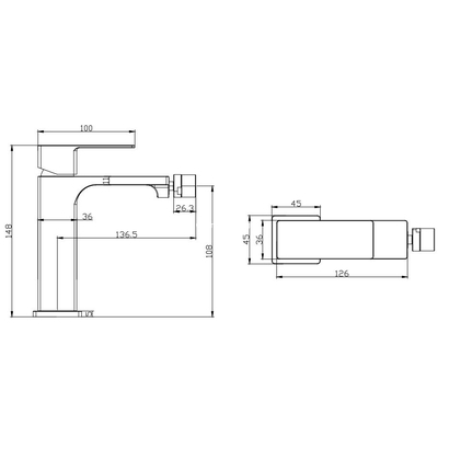 KARAG Delos Μπαταρία Μπιντέ Χρωμέ FV11B299-CP