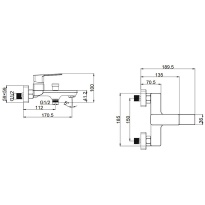 KARAG Delos FW41C299-1CP Μπαταρία Λουτρού Χρωμέ