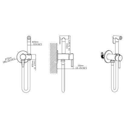 Karag Artemis SO746 21011 Σετ Μπιντέ Χρωμέ