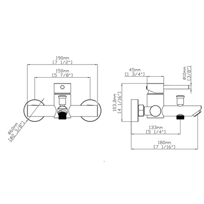 Karag Artemis Nero SO903F12-N Μπαταρία Λουτρού Μαύρη