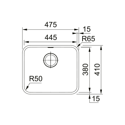 Franke Bell BCX 110-45 Νεροχύτης Inox 47x41 122.0617.534