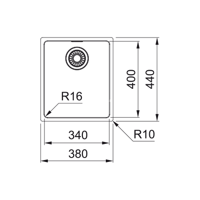 Franke Maris MRX 110-34 Νεροχύτης Inox 38x44 122.0617.528