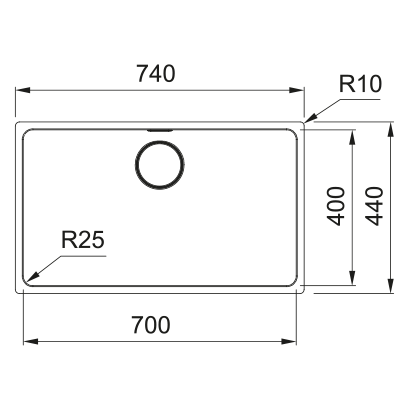 Franke Mythos MYX 110-70 Νεροχύτης Inox 74x44 122.0703.894