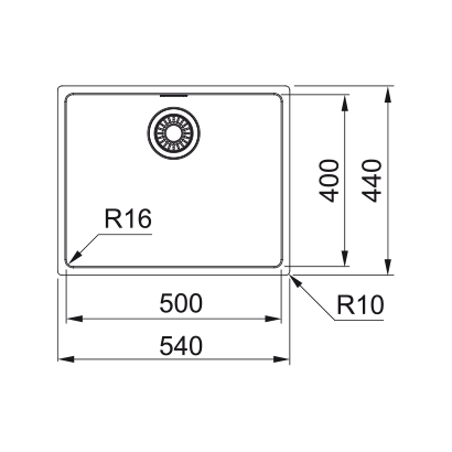 Franke Maris MRX 110-50 Νεροχύτης Inox 50x40 122.0525.271