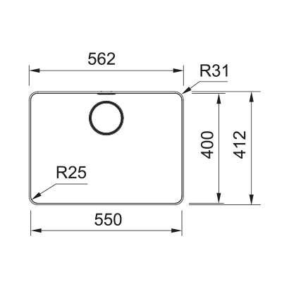 Franke Mythos MYX 210-55 Νεροχύτης Inox 56x41 127.0703.901