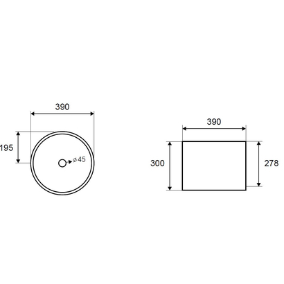 Karag Concrete Cleon Cement Νιπτήρας 39x39 Επιτραπέζιος