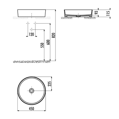 Creavit LP145 Berry Νιπτήρας Φ45 Επιτραπέζιος TEMA