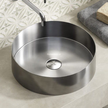 KARAG Venus 38x38 Νιπτήρας Ανοξείδωτος Brushed Steel