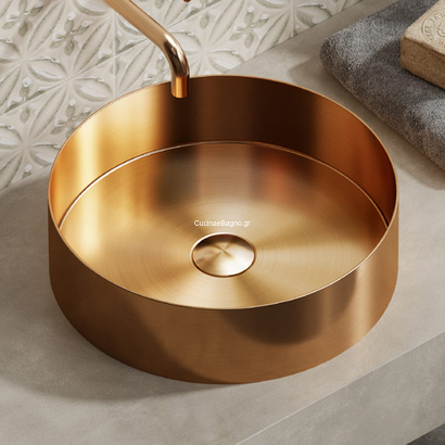 KARAG Venus 38x38 Νιπτήρας Ανοξείδωτος Rose Gold