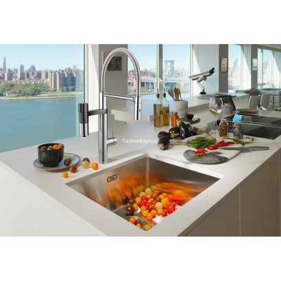 Franke Semi-Pro Σύστημα Φιλτραρίσματος Vital Capsule Filter Χρωμέ/Gun Metal Μπαταρία Κουζίνας Ντους 120.0621.230