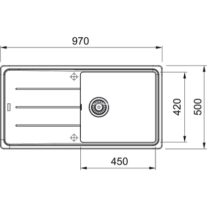 Franke Basis BFG 611-97 Beige Νεροχύτης 97x50 114.0276.120