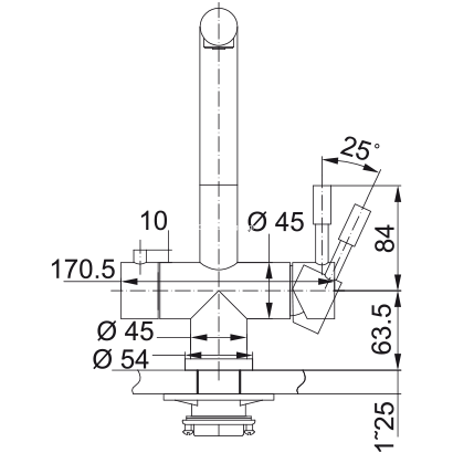 Franke Atlas Triflow Inox Αναμεικτική Μπαταρία Διπλής Ροής 120.0179.978