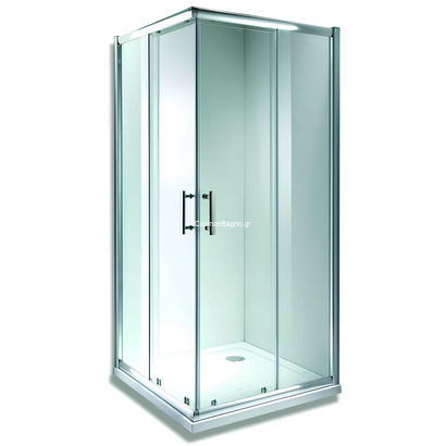 Gloria 90x90x185 Elsa Διάφανη Καμπίνα Βαρέως Τύπου Ντουζιέρας Τετράγωνη 90-8838