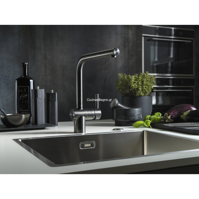 Franke Atlas Neo Sensor Standard Industrial Black Αναμεικτική Μπαταρία Με Αισθητήρα Λειτουργίας 115.0625.525