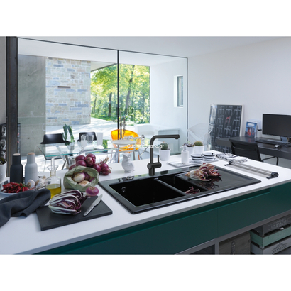 Franke Atlas Neo Sensor Ντους Industrial Black Αναμεικτική Μπαταρία Με Αισθητήρα Λειτουργίας 115.0625.527