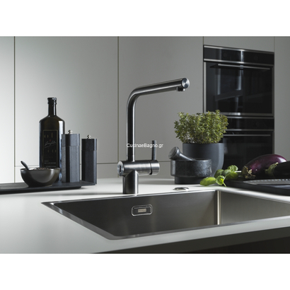 Franke Atlas Neo Sensor Standard Industrial Black Αναμεικτική Μπαταρία Με Αισθητήρα Λειτουργίας 115.0625.525