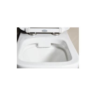 Creavit Smart Rim-Off 51x34 Λεκάνη Κρεμαστή Με Κάλυμμα