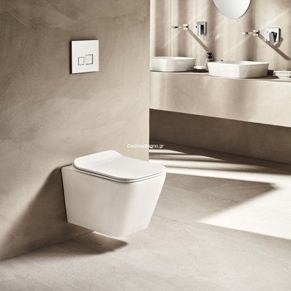 Creavit Smart Rim-Off 51x34 Λεκάνη Κρεμαστή Με Κάλυμμα