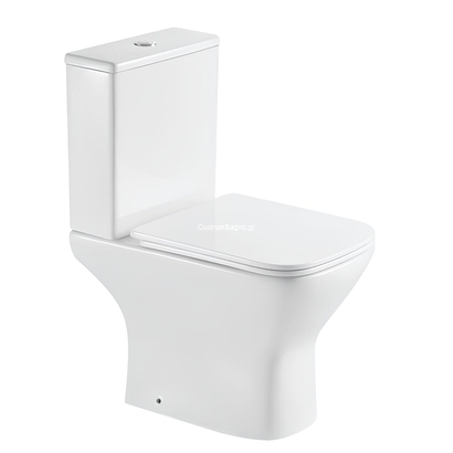 Karag Amfipolis Rimless 60cm Λεκάνη Με Καζανάκι Π/Σ