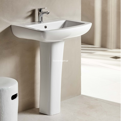 PL060 60x48,5 Νιπτήρας Με Κολώνα TEMA