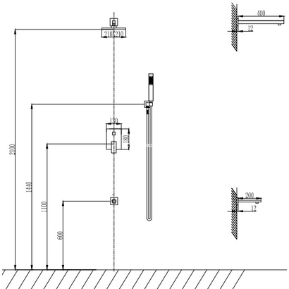 KARAG Delos Chrome CFT205 Σετ Εντοιχιζόμενης Μπαταρίας Χρωμέ