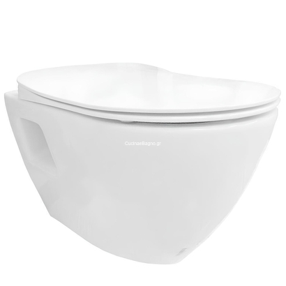 Creavit Razor 49,8x35,5 Λεκάνη Κρεμαστή Με Κάλυμμα