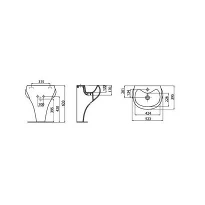 Creavit Duck 52x39 Παιδικός Νιπτήρας DC052