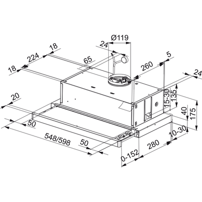 Franke FLEX ECO 60 Inox Απορροφητήρας Συρόμενος 315.0547.796