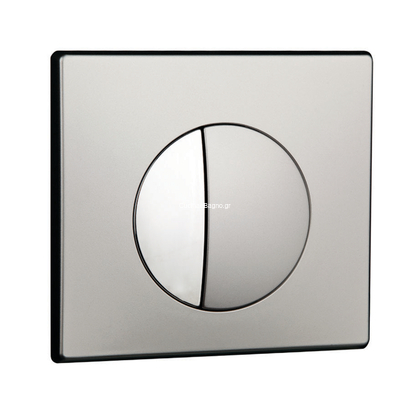 Siamp 111910 Media Chrome Matt Πλακέτα Χειρισμού Καζανακιού 3/6 lit