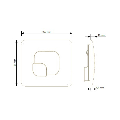 Siamp 111930 Lemon Chrome Matt Πλακέτα Χειρισμού Καζανακιού 3/6 lit