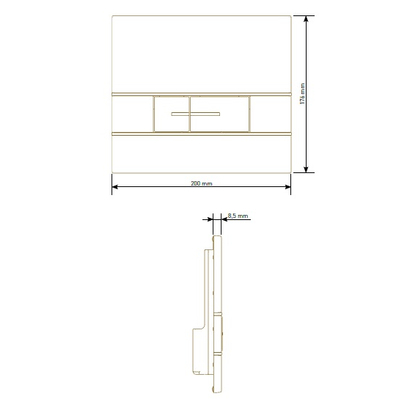Siamp 111971 Segment Brillant Chrome Πλακέτα Χειρισμού Καζανακιού 3/6 lit