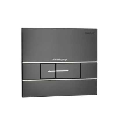 Siamp 111973 Segment Black Matt Πλακέτα Χειρισμού Καζανακιού 3/6 lit