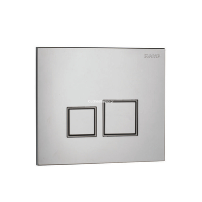 Siamp 111981 Square Brillant Chrome Πλακέτα Χειρισμού Καζανακιού 3/6 lit