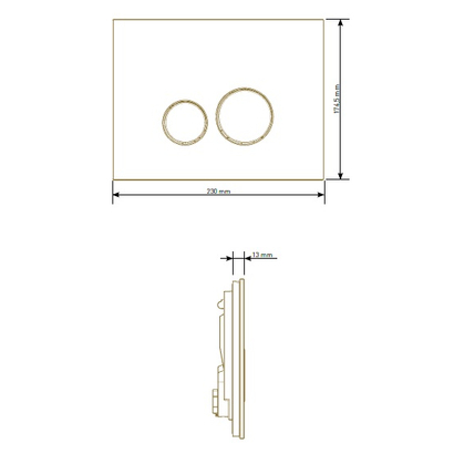 Siamp 111996 Reflet 360/Ice Tempered Glass Πλακέτα Χειρισμού Καζανακιού 3/6 lit