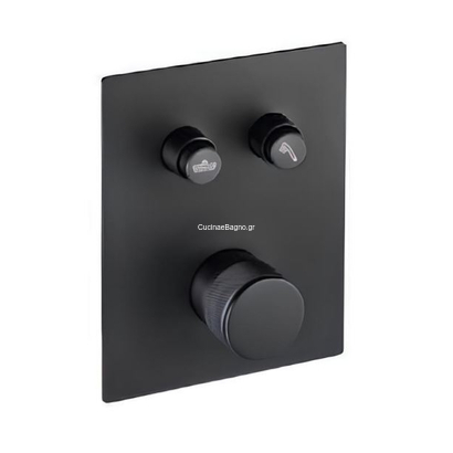 Smart DSU 5001 N Black Matt Μίκτης Εντοιχισμού Push Button 2 Εξόδων Μαύρος TEMA