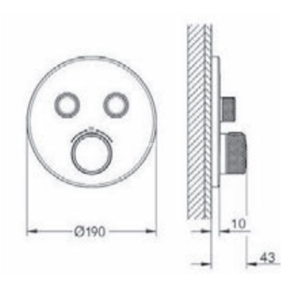 Smart DSU 5002 N Black Matt Μίκτης Εντοιχισμού Push Button 2 Εξόδων Μαύρος TEMA