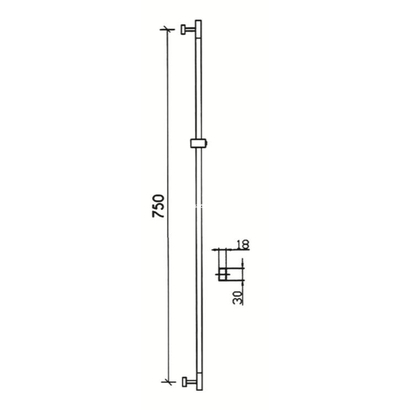 Dush 51092 Βέργα Ντουζιέρας Χρωμέ TEMA