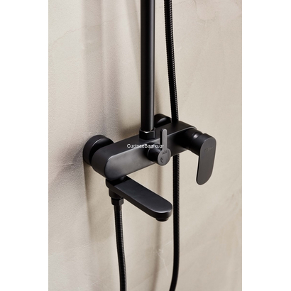 53252 N Roma 3-Ways Black Matt Στήλη Ντουζιέρας Με Μπαταρία ΤΕΜΑ