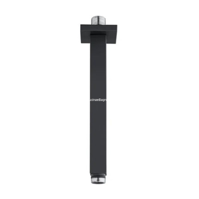 DEMM 6467 N Βραχίονας 15cm Οροφής Τετράγωνος Black Matt Μαύρος