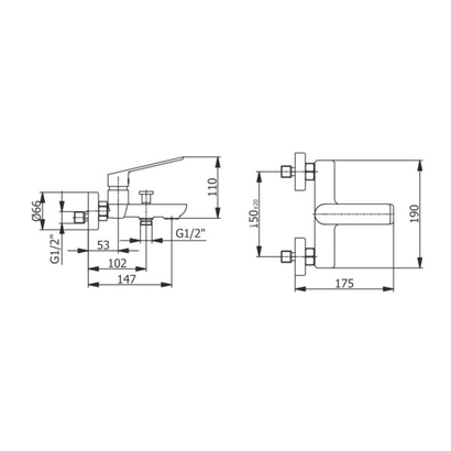 Demm Sleek 9900 N Μπαταρία Λουτρού Πλήρης Μαύρη