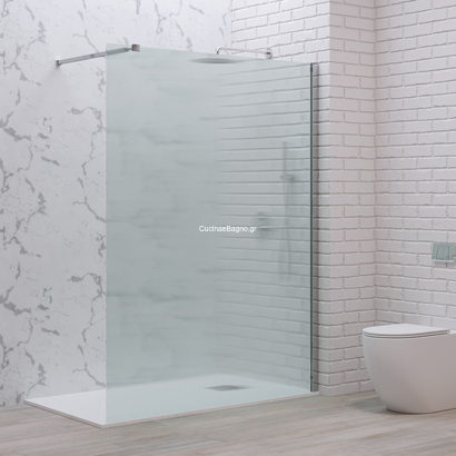 Karag Walkin 1 Χρωμέ 120x200 Cm Σταθερό Κρύσταλλο Ντουζιέρας FLUTE